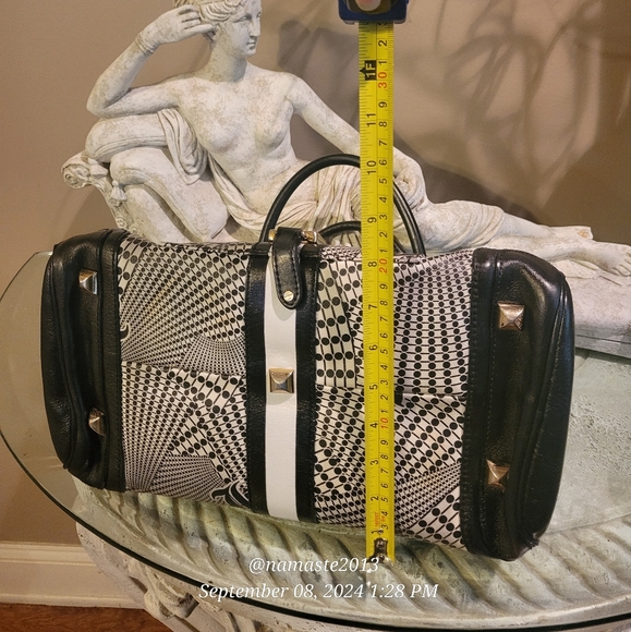 L.A.M.B. Gwen Stefani Samburu Speedy Satchel Leather Canvas Designer Celeb #33 - Picture 13 of 17